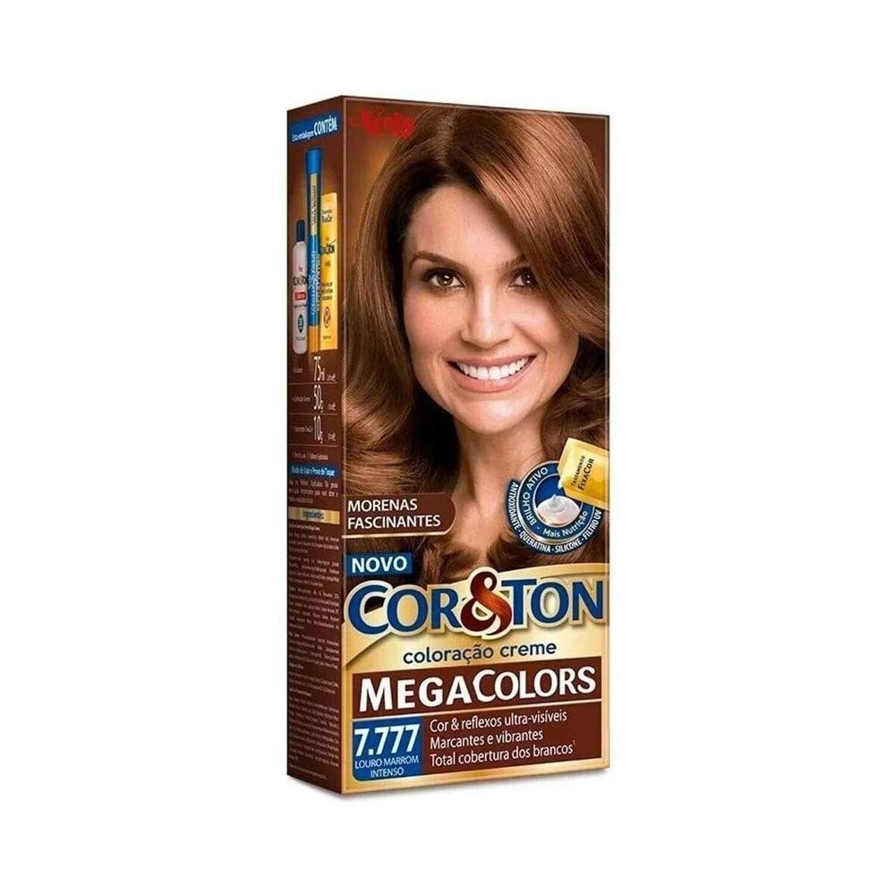 Tintura Cor&ton Coloracao em Creme 7.777 Louro Marrom Intenso