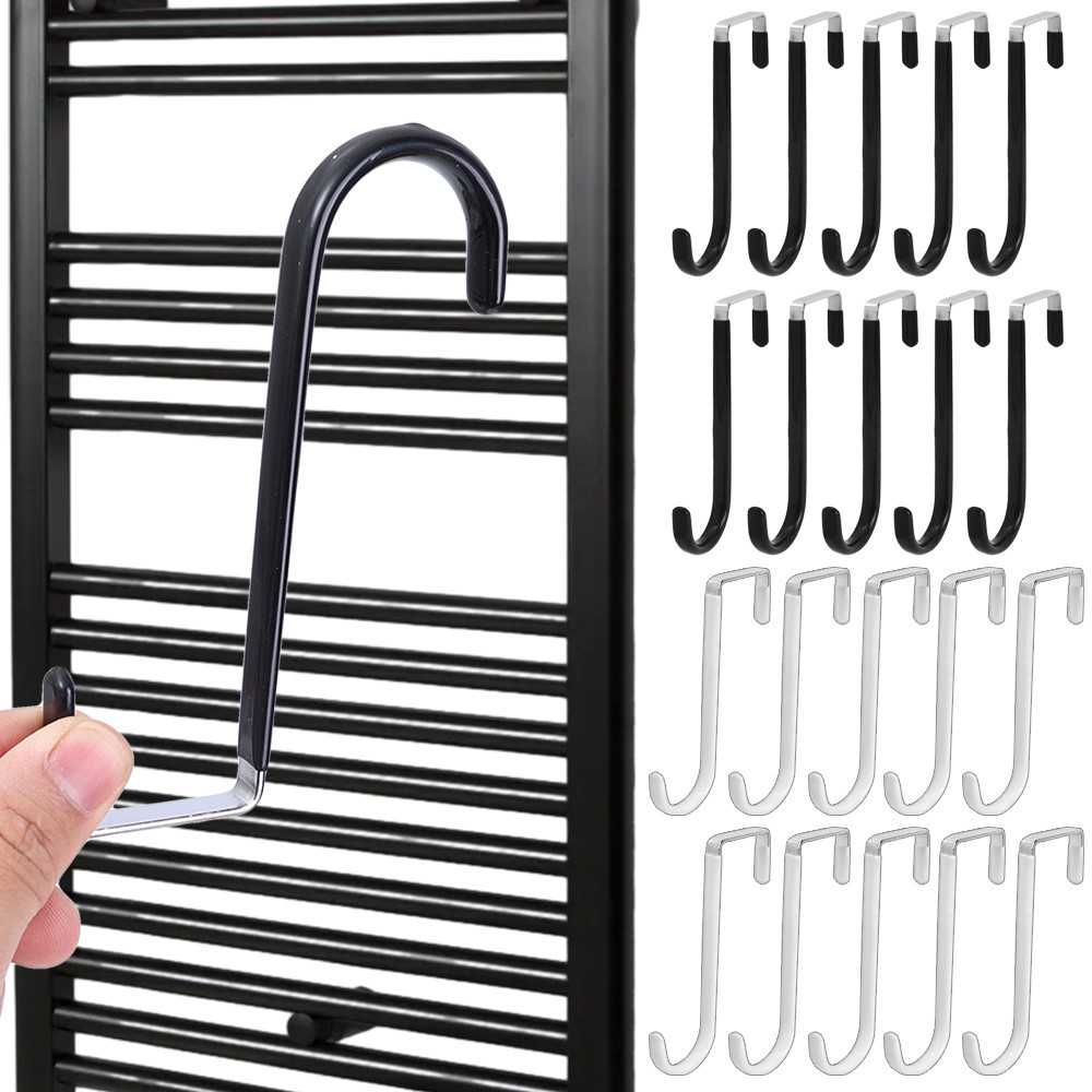 Gancho De Cabide De Porta-Rack De Armário-Lenço Em Forma De S-Acessório De Armazenamento De Banheiro-Para Cozinha E Aço