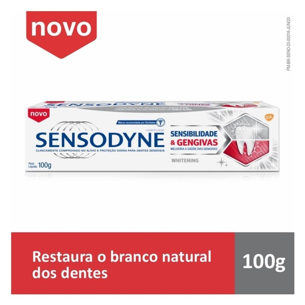 Creme Dental Sensodyne Sensibilidade & Gengivas Whitening 100g