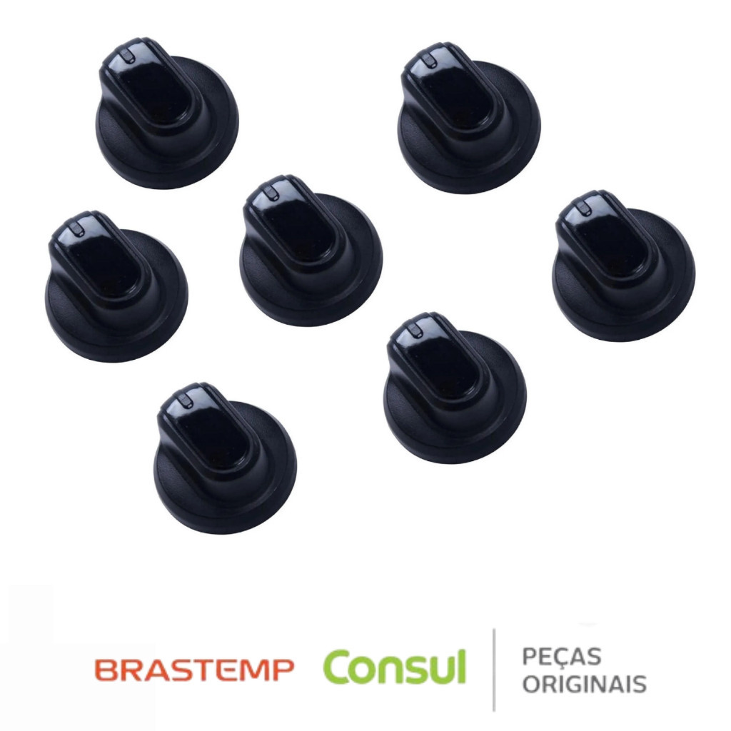 Kit 7 Botões De Acendimento Fogão Brastemp - W10733149
