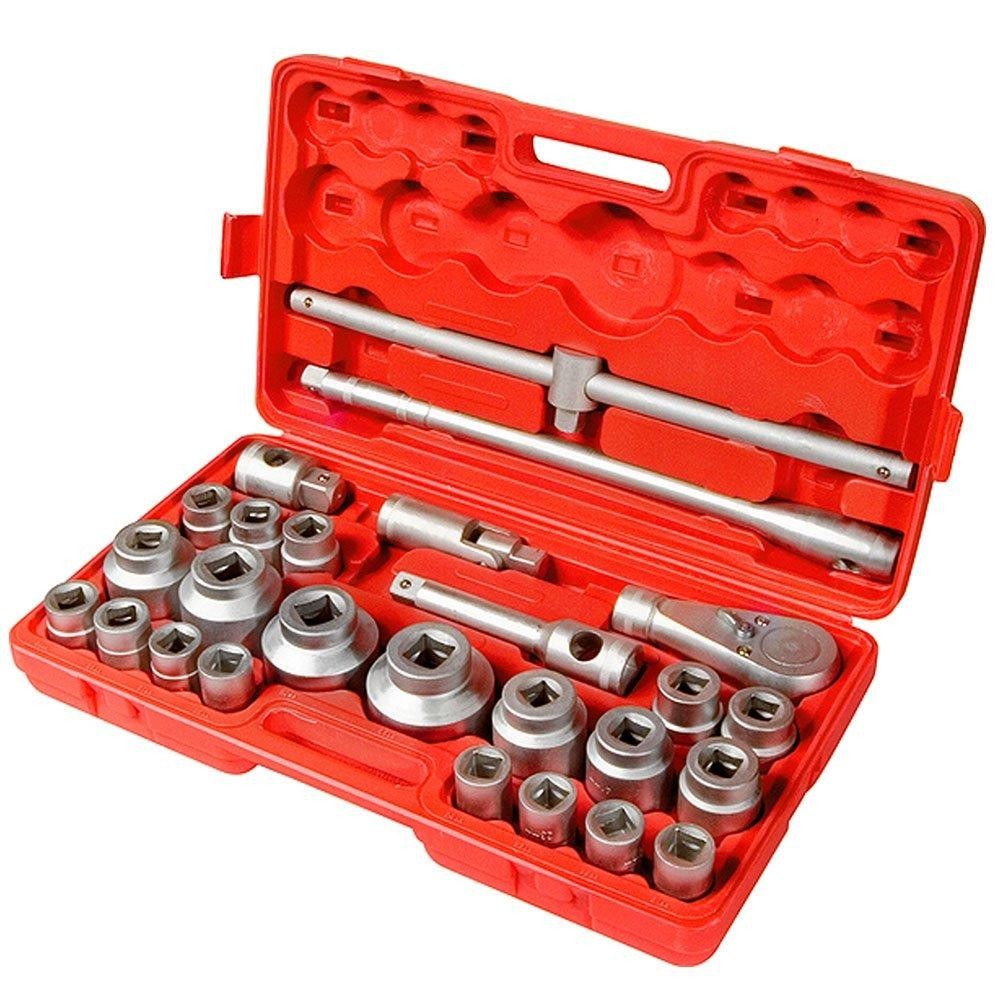 Jogo de Soquetes Estriado 21 a 65 mm de 3/4 Pol. com 26 Peça em Oferta na Shopee