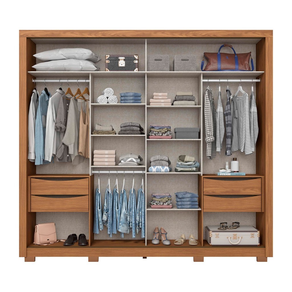 Detalhes do Guarda-Roupa Casal Medelín 2 Portas 4 Gavetas