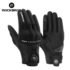Luvas De Motocicleta ROCKBROS Com Fivela Ajustável Rápida Bicicleta À Prova De Choque Ciclismo Tela Sensível Ao Toque