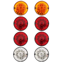 8 Lanterna Traseira 125mm Ônibus Caminhão Carreta 10 LED 24V
