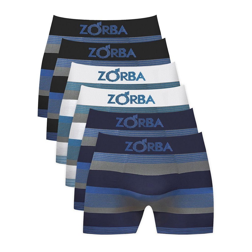 Kit 6 Cuecas Zorba Boxer Listrada 847 - Men Clothes