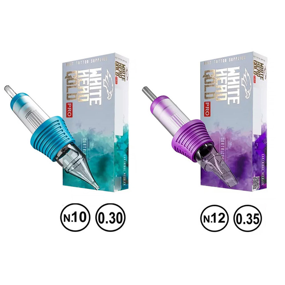 Cartuchos Universal Premium tatuagem White Head PRO Tattoo 10 Unidades