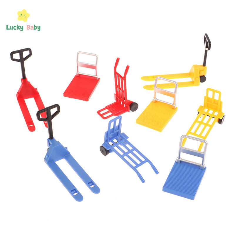 Luckybaby > 3 Peças 1 : 12 Casa De Bonecas Em Miniatura Carrinho Máquina De Escalada De Escada Ao Ar Livre Empilhadeira 