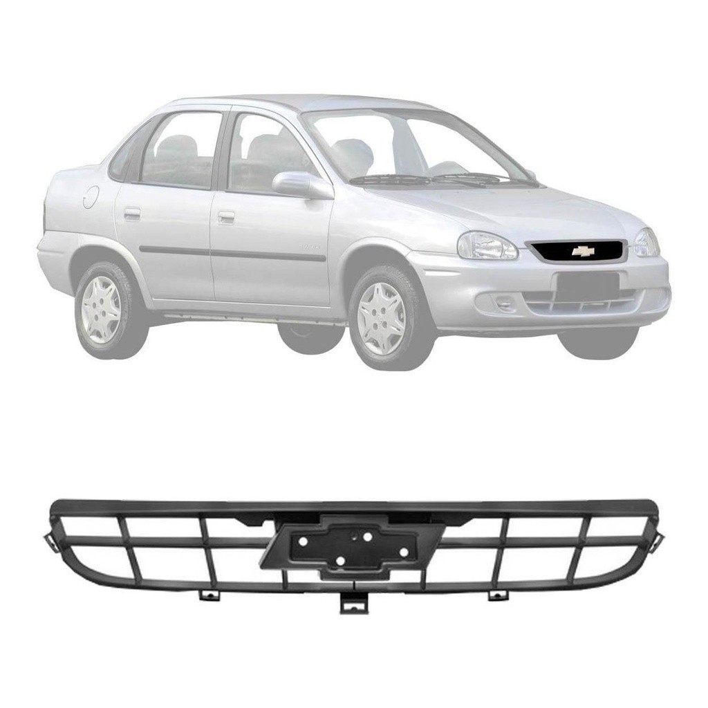 Grade Dianteira Gm Classic Sedan 2008 2009 2011 2012 Preto
