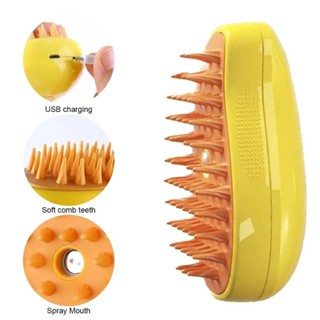Escova A Vapor 3 Em 1 Autolimpante Para Massagem De Cães e Gatos em Oferta na Shopee