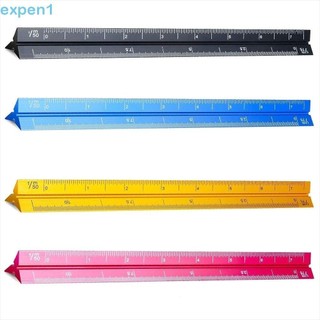 Régua De Medição EXPEN , Técnica De Escala Triangular Suavemente Metal Colorida De 15 Cm E 30