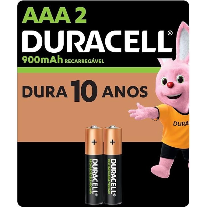 Detalhes do Kit 6 Pilhas Recarregáveis (4AA + 2AAA) + Carregador Duracell