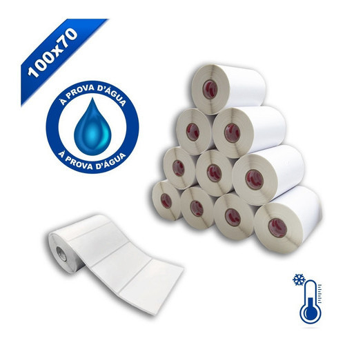 Kit 10 Rolos Etiqueta Couche 100x70 Elgin, L42, Argox, Zebra