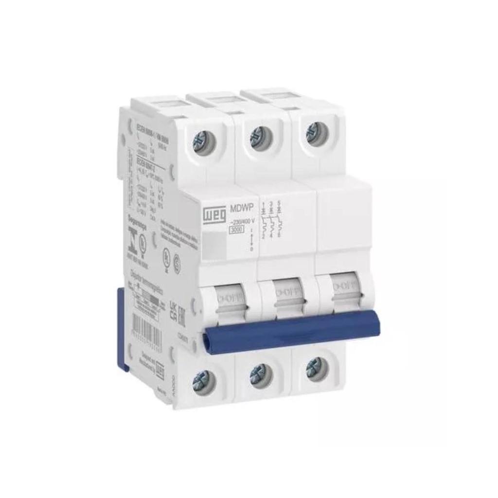 WEG DISJUNTOR TRIPOLAR DIN 25A (MDW-C 25A 3 POLOS)