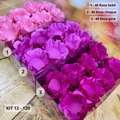 Kit 120 Forminhas para Doces Finos R Bebe + R Choque + Pink (CHOCO)