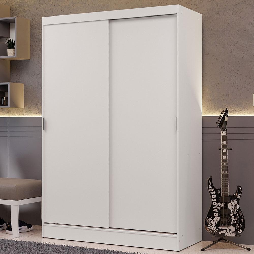 Guarda-Roupa Solteiro Madesa Luke 2 Portas de Correr de Madeira - Home & Living
