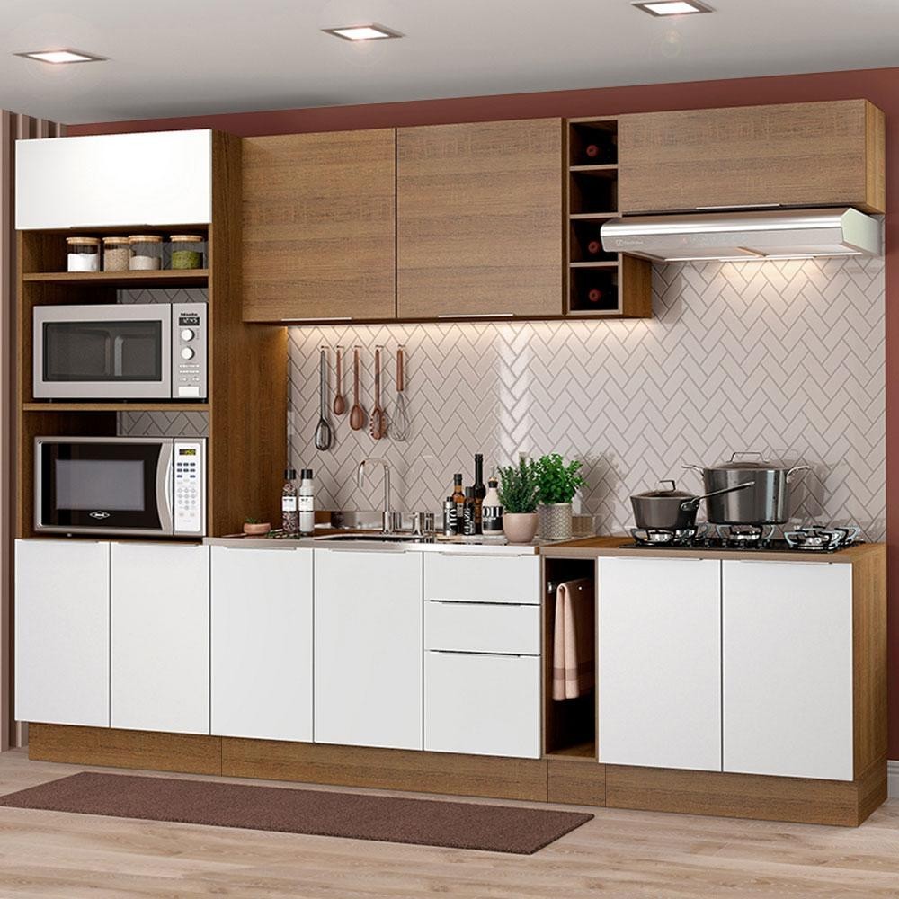 Cozinha Completa Madesa Stella 290001 com Armário e Balcão em Oferta na Shopee