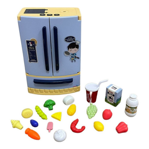Brinquedo Geladeira Infantil Faz de Conta Com Luz Importway Solta Fumaça