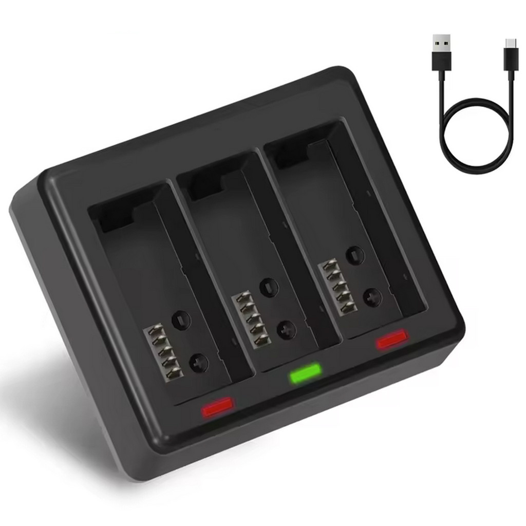 Carregador Triplo de Baterias para GoPro HERO13 Black