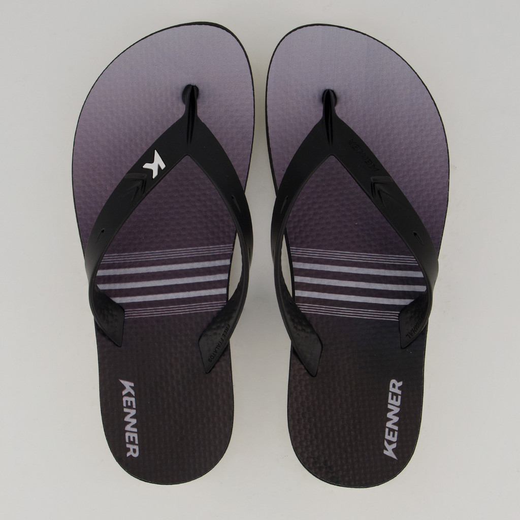 Chinelo Kenner Summer Listra Degradê Preto - Men Shoes