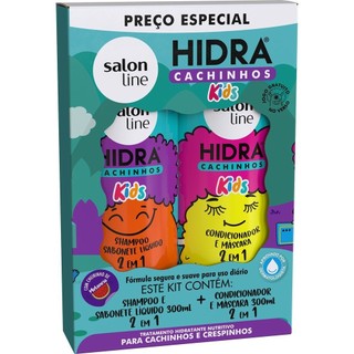 Kit Shampoo + Condicionador Salon Line Hidra Cachos 2 Em 1 Kids 300ml em Oferta na Shopee