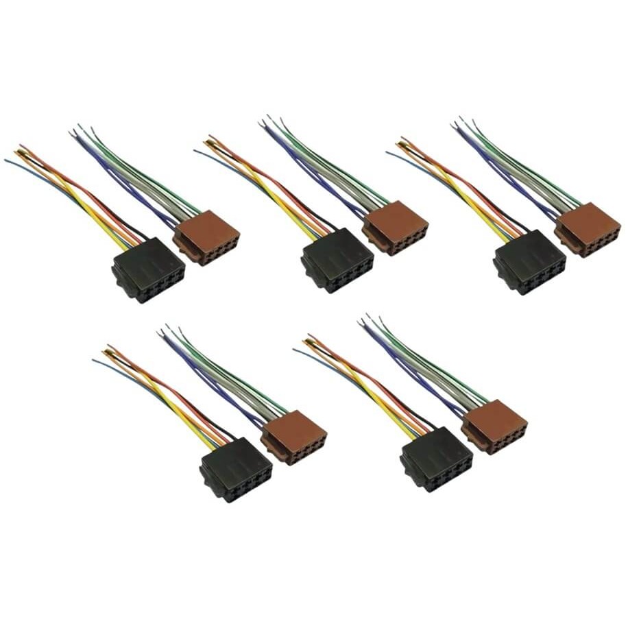 Kit 5 Chicote Conector 16 Vias Pino Fic Fêmea Plug Rádio Mp3 Mp5