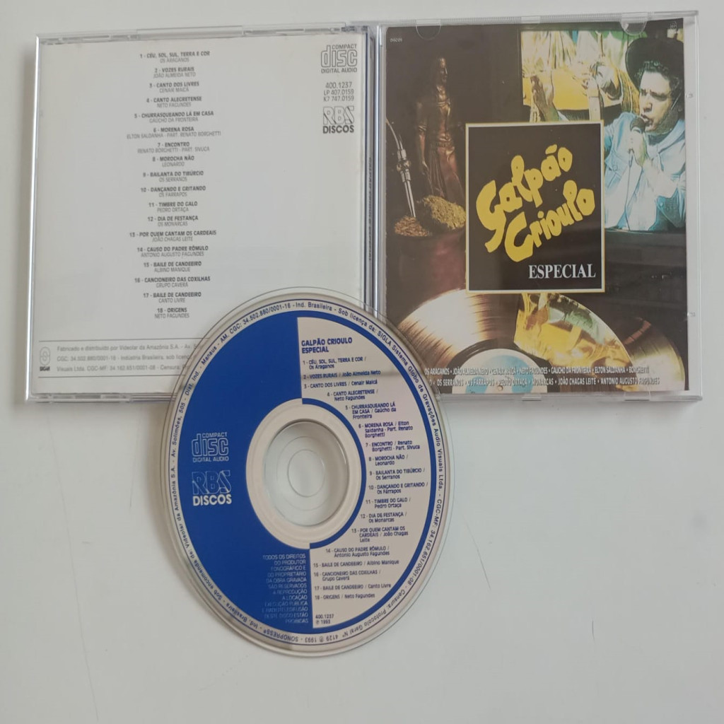 CD: GALPÃO CRIOULO ESPECIAL (1993) de VÁRIOS ARTISTAS