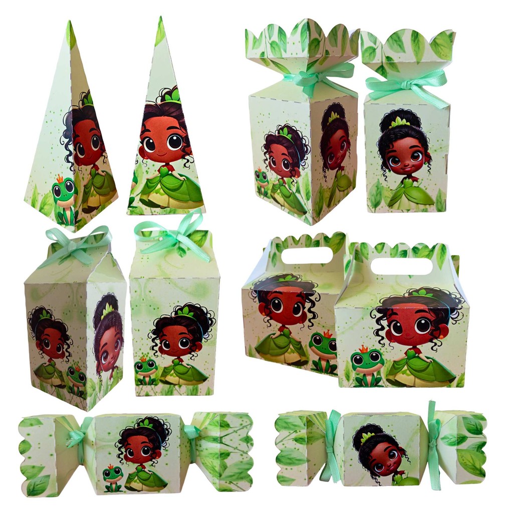 Kit 50 Lembrancinha Princesa Tiana Festa Infantil Aniversário Decoração
