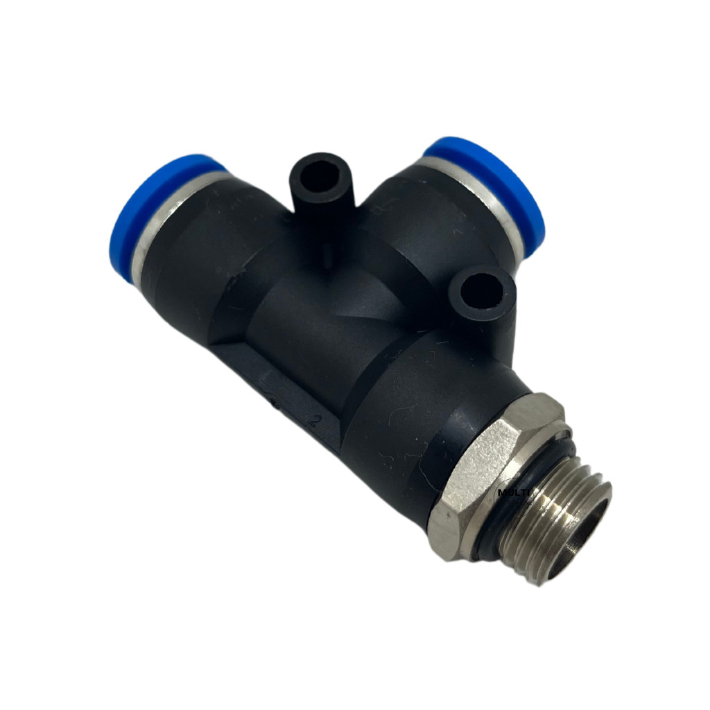 Conexão Tee Tubo 8mm Rosca Lateral 1/4 Bsp Pneumática