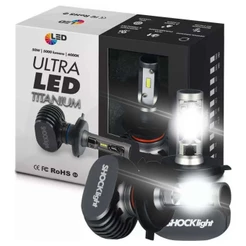 Lampada Bi-LED Encaixe H4 50W 6000K 10.000 Lumens Shocklight Titanium Kit
