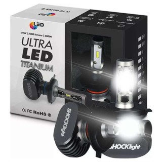 Lampada Bi-LED Encaixe H4 50W 6000K 10.000 Lumens Shocklight Titanium Kit em Oferta na Shopee