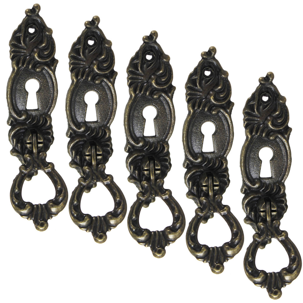 5 UNID PUXADOR COLONIAL GRANDE ENTRADA CHAVE MÓVEIS ANTIGOS em Oferta na Shopee