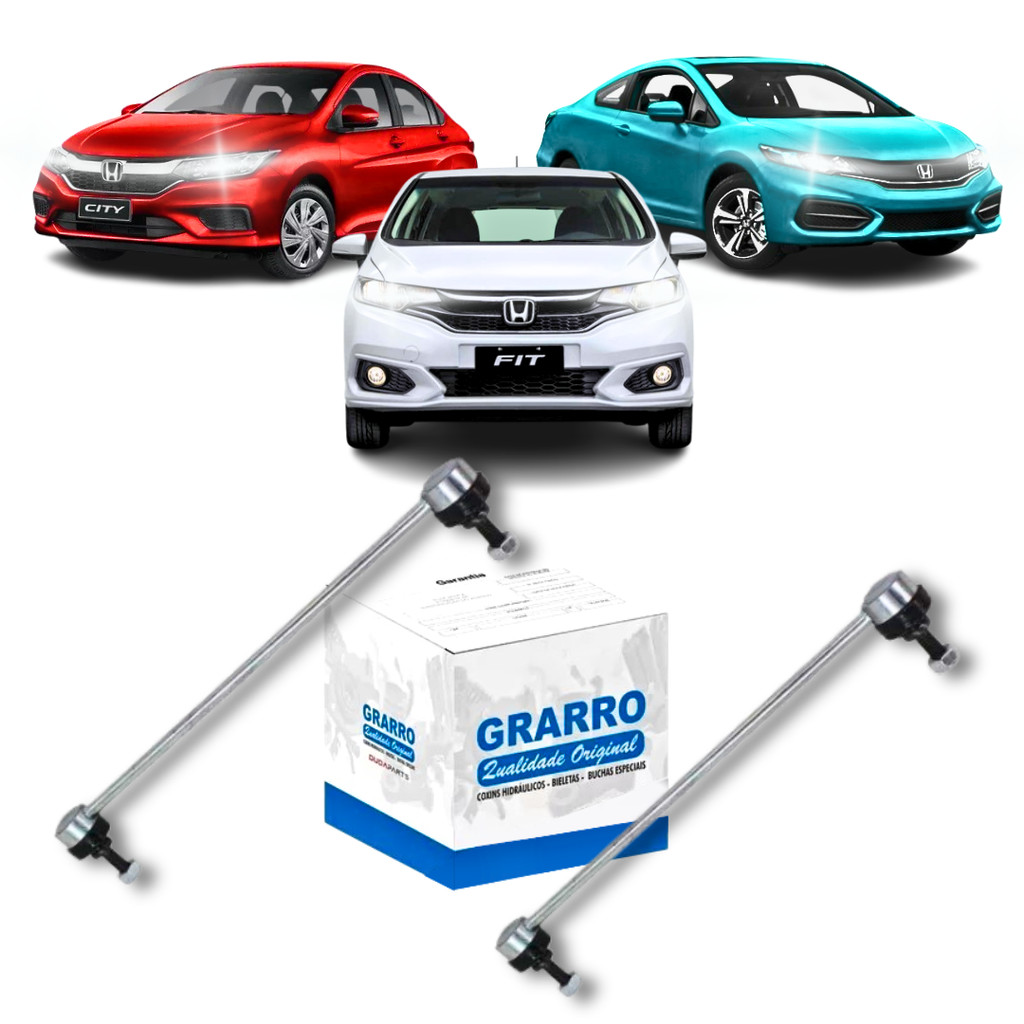 Par Bieleta Suspensão Dianteira Honda Fit City Civic - Grarro