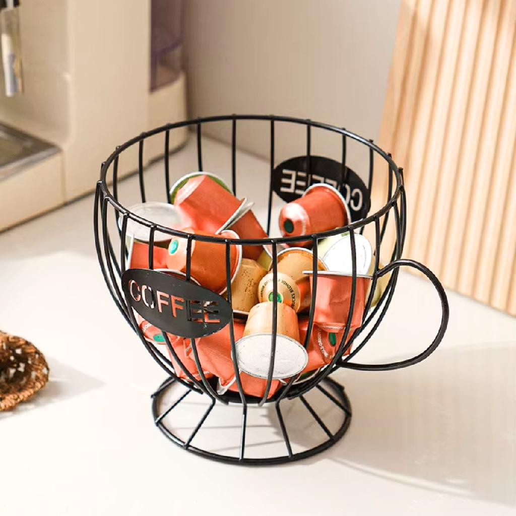 Dispenser Porta Cápsulas De Café Xícara Organizador Em Metal