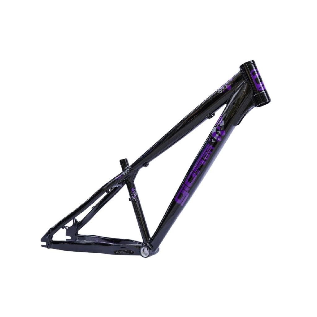 Quadro Gios FRX-Evo Preto/Roxo - Leve e Robusto Para Bicicross e Grau