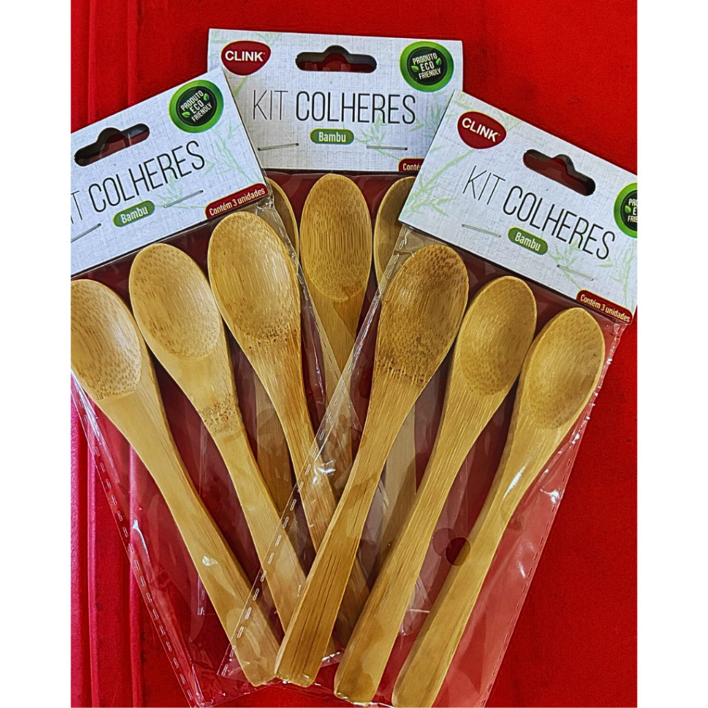KIT 15 COLHERES DE BAMBU 13 CM - CLINK LEMBRANCINHA - CHA DE COZINHA -  ENVIO IMEDIATO - UTILIDADES DOMESTICA