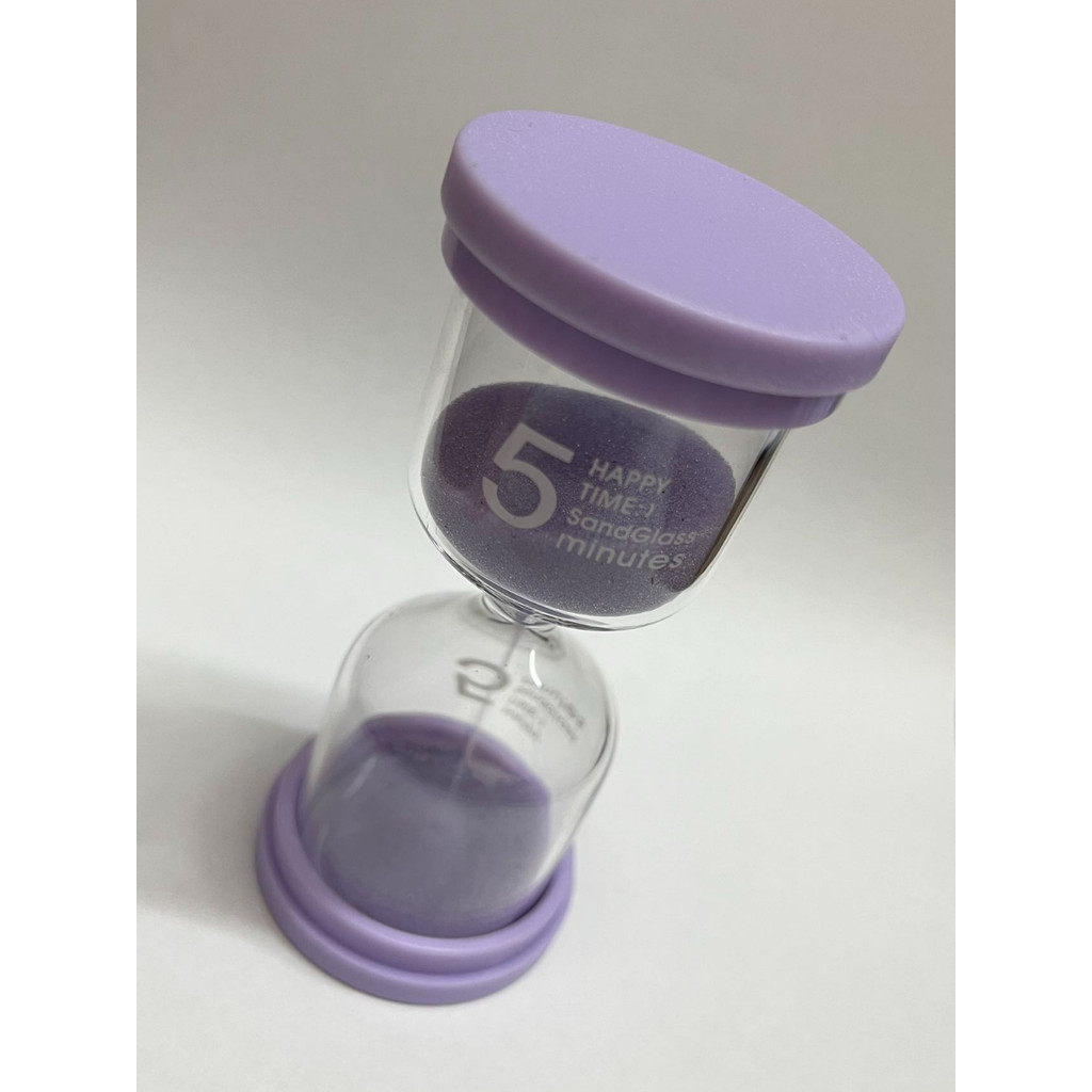 AMPULHETA DE VIDRO COM TAMPA PLASTICO-5 MINUTO