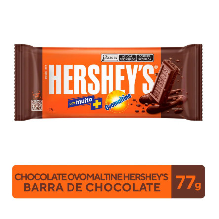 Chocolate Ao Leite Com Ovomaltine 77g Hersheys - Food & Beverages