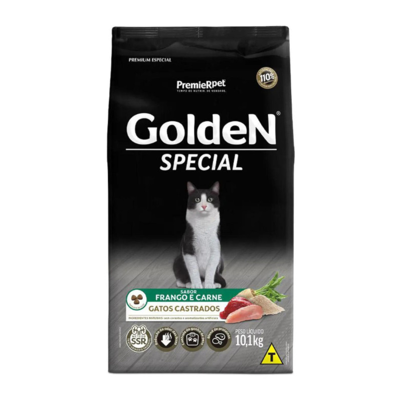 Ração GoldeN Gatos Castrados Frango e Carne 10,1 kg em Oferta na Shopee