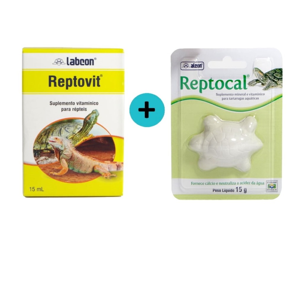 Alcon Labcon Reptovit 15ml + Alcon Reptocal 15g Para Répteis