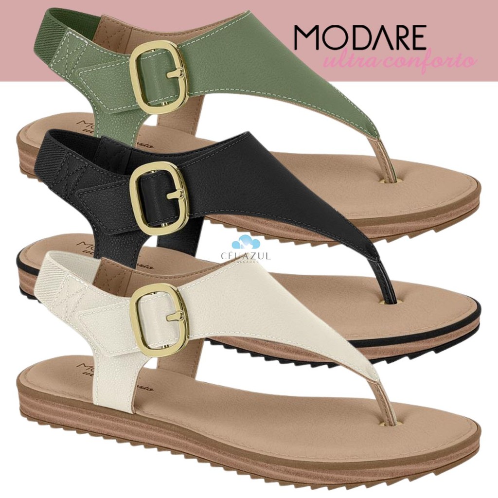 Sandália Feminina Modare Ortopédica Solado Acolchoado  UltraConforto em Oferta na Shopee