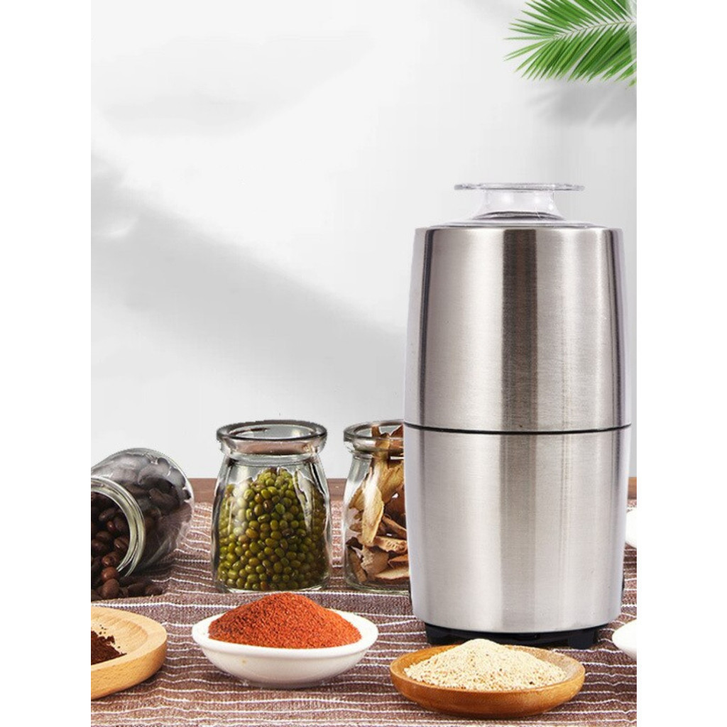 Moedor de Café Cereais E Nozes Elétrico Portátil Aço Inox Multifuncional 110V 200w