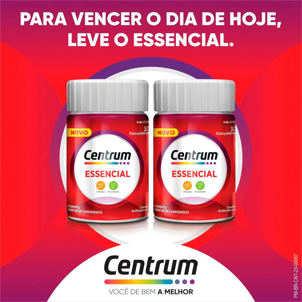 Detalhes do Kit 2 Unid Centrum Essencial 30 Comprimidos