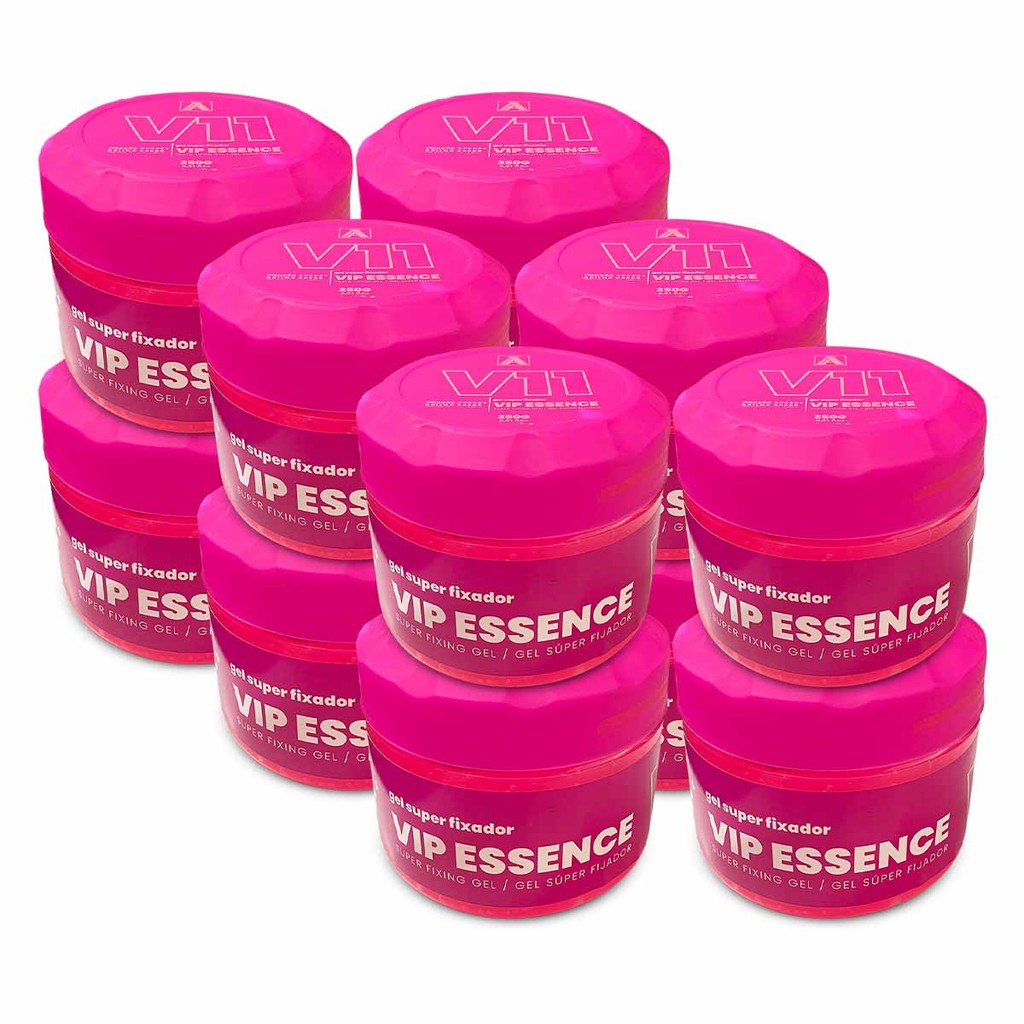 Kit 12x Gel Para Cabelo Vip Essence V11 250g Alfa Look`s
