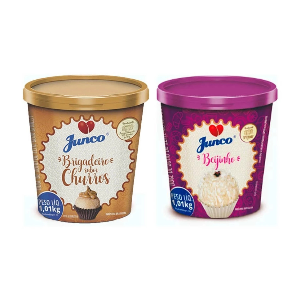 Kit Festa Junco 2 Sabores Brigadeiro - Beijinho + Churros