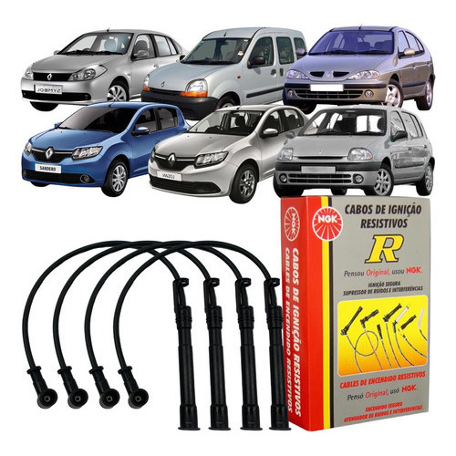Cabo De Vela Original NGK Sandero Clio Kangoo Megane Logan em Oferta na Shopee
