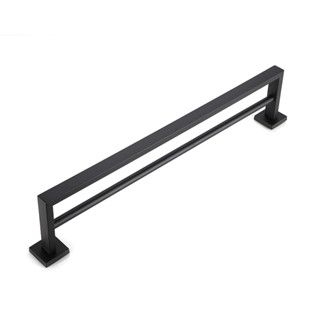 Porta Toalha Banheiro Duplo Preto Black Inox 60cm em Oferta na Shopee
