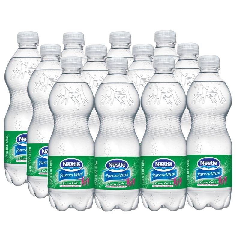 ÁGUA MINERAL PUREZA VITAL COM GÁS 510ML PACK COM 12 UNID em Oferta na Shopee