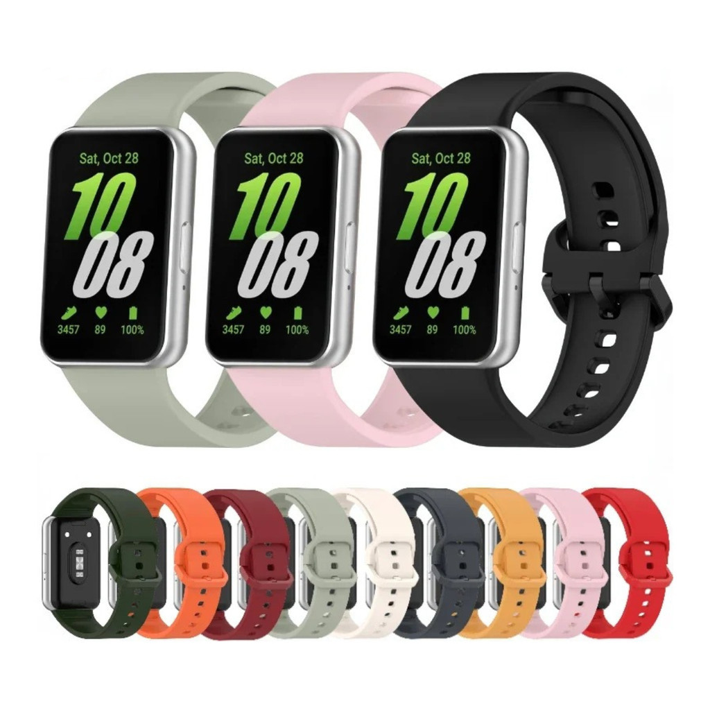 Pulseira de SIlicone para Smartwatch Samsung Galaxy Fit 3 SM-R390 em Oferta na Shopee