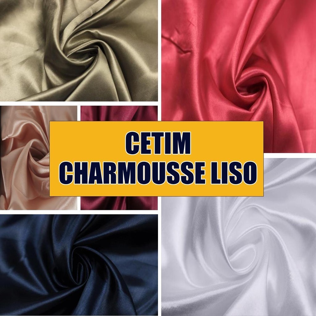 Tecido Cetim Charmousse Liso (3m x 1,50m)