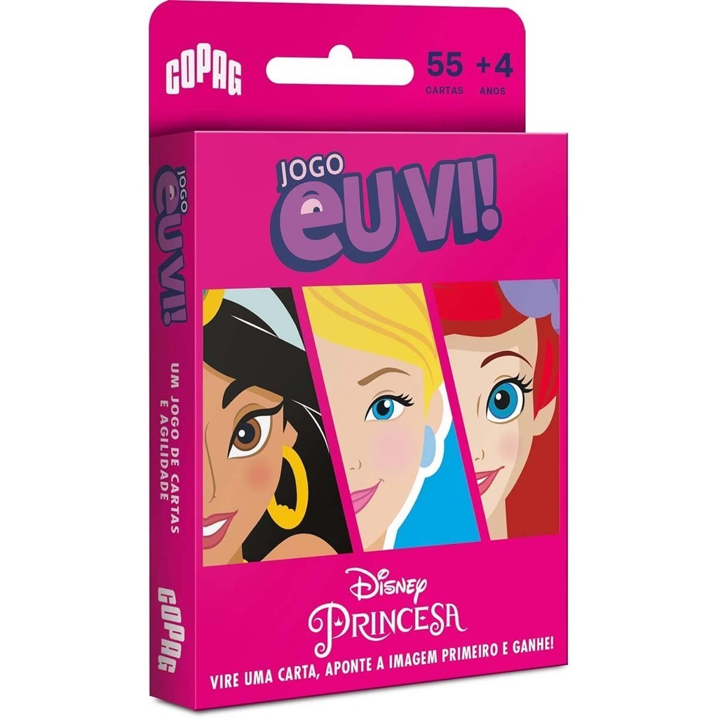 JOGO CARTAS COPAG EU VI! DISNEY PRINCESAS PENSE RAPIDO ACHOU?